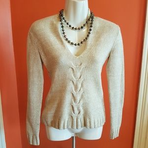 Banana Republic wool/cashmere-blend v-neck sweater